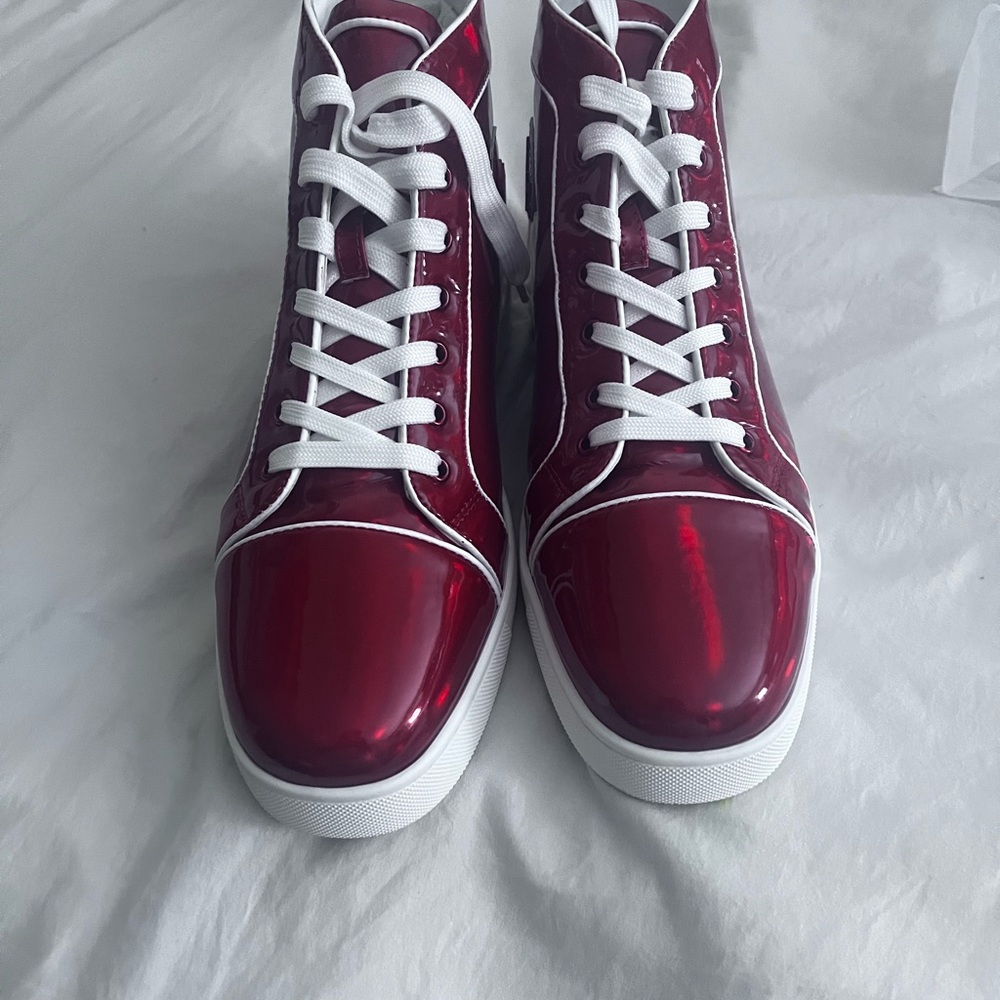 Christian Louboutin Men's Red Glossy Sneakers Louis Orlato size 11 (EU 45)